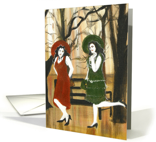 Ladies In Park, Abstract Theme card (147553)