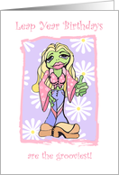 Froggy Leap Year Birthday Card