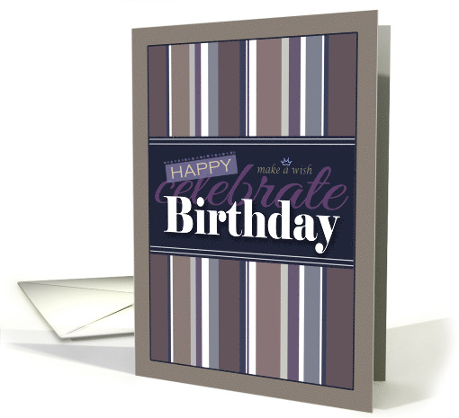 Business Decorative Birthday with Stripes card (1494872)