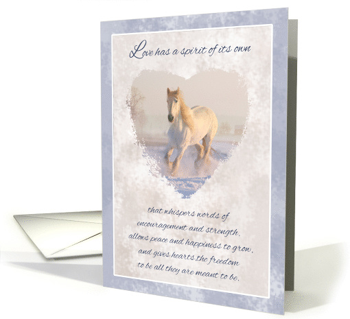 White Horse Sentimental Love Valentine card (1507288)
