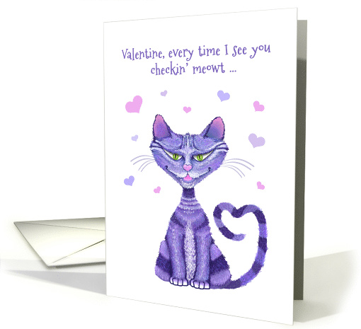 Ultra Violet Cat Humor Valentine card (1507446)