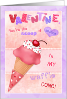 Ice Cream Humor Valentine card