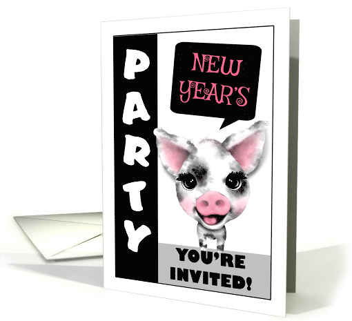 Year of Pig Chinese New Year Party Invitation Business card (1510340)
