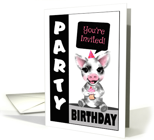 Pig Theme Birthday Party Invitations card (1510358)