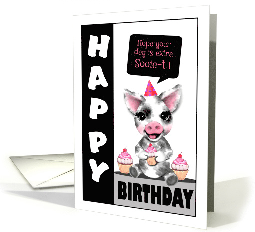 Spotted Pig Happy Birthday card (1510362)