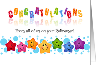 Business Retirement Congratulations From All Smiling Stars card