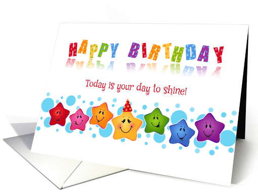Business Employee Happy Birthday Smiling Stars card (1511732)