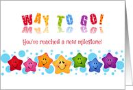 Business New Milestone Congratulations Smiling Stars card