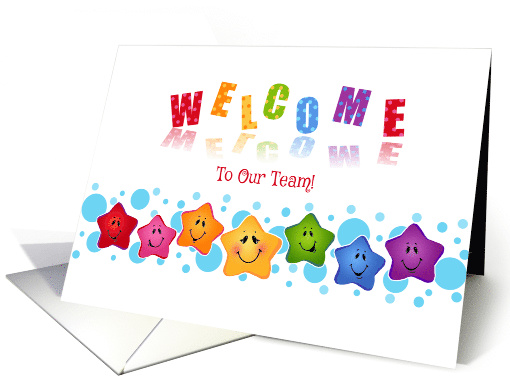 Smiling Stars Business New Employee Welcome card (1511828)