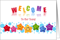 Smiling Stars Business New Employee Welcome card