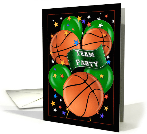 Basketball Theme Team Party Invitation card (1517978)
