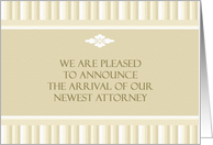 New Lawyer Announcement card