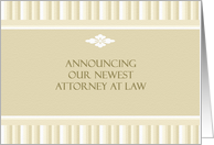 New Lawyer Announcement card