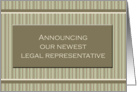 New Lawyer Announcement card
