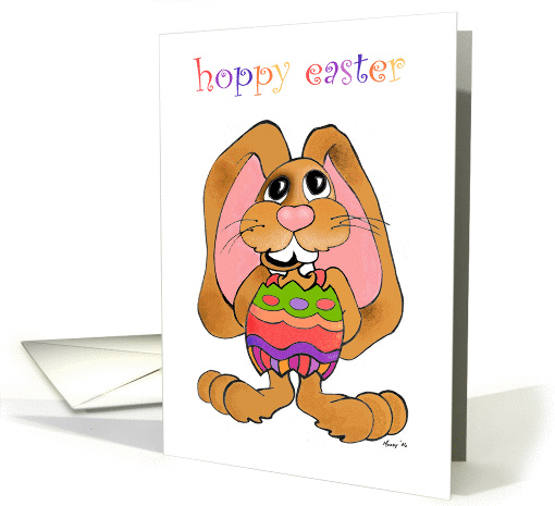 Milk Chocolate Easter Bunny card (155550)