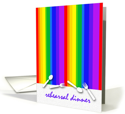 Rainbow Rehearsal Dinner Invitation card (155720)