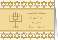 Grandson Bar Mitzvah Congratulations card
