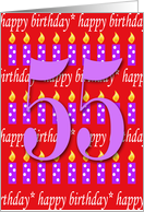 55 Years Old Lit Candle Happy Birthday card
