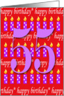 55 Years Old Lit Candle Happy Birthday card