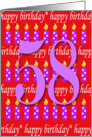 58 Years Old Lit Candle Happy Birthday card