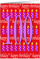 100 Years Old Lit Candle Age Specific Birthday Card
