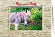  Donkey Humor Retirement Party Invitation Card