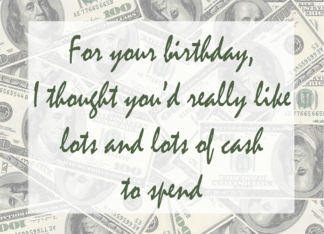 Cash Birthday Humor