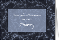 New Attorney Announcement Marble Card