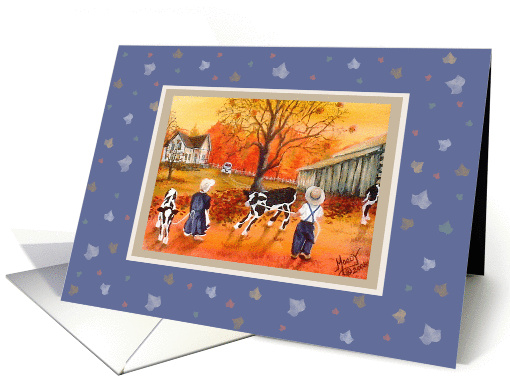 Morning Chores Country Days Note card (184839)