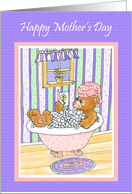 Bubblebath Bear Happy Mother’s Day card