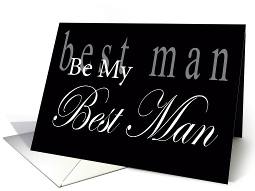 Be My Best Man Lettering card (192692)