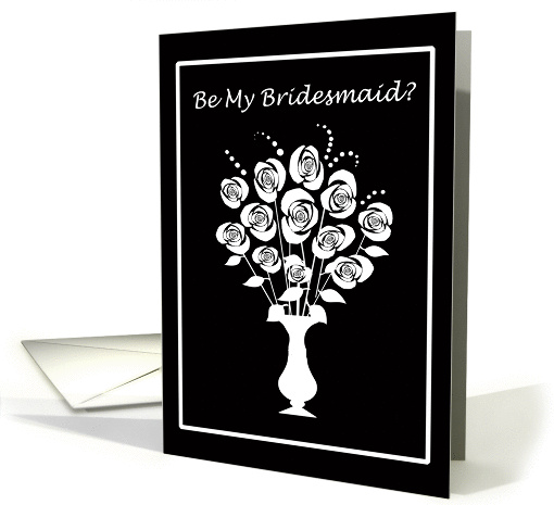 Roses Be My Bridesmaid Invitation card (211651)
