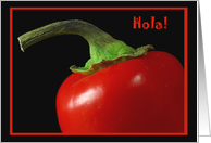 Spanish Hola- Hello Chili Pepper Any Occasion Card