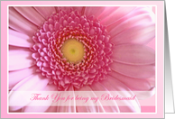 Thank You Bridemaid Pink Flower Invitations card