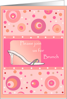Brunch Invitation Fun Bright Bridesmaid Shoe card
