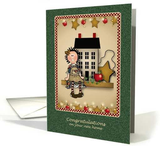 Primitive Country Congratulations New Home card (246891)