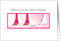 Here Comes The Bride Maid of Honor Invitations card