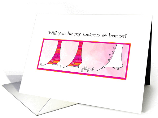 Here Comes The Bride Matron of Honor Invitations card (253531)