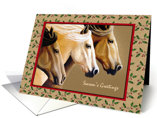 Horse Trio Christmas card (256807)