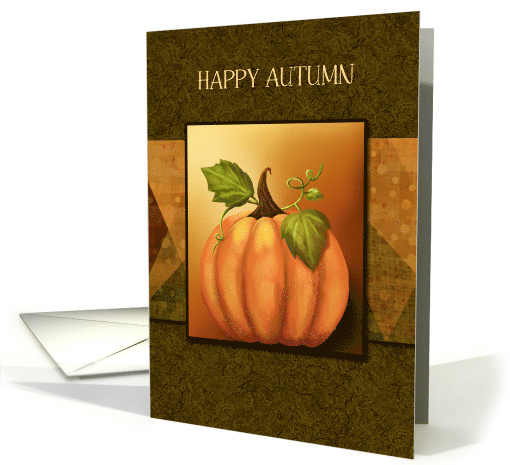 Pumpkin Happy Earth Tone Autumn Season card (259381)