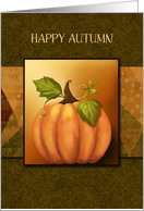 Pumpkin Happy Earth Tone Autumn Season card