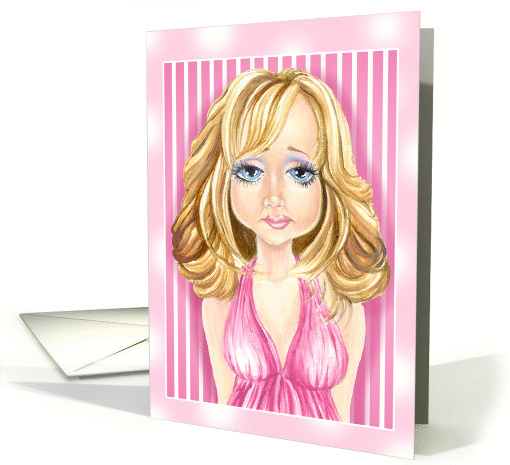  Pretty In Pink Blank Note card (265175)