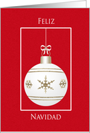 Elegant Feliz Navidad Spanish Christmas Card