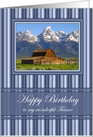 Barn Scene Happy Birthday Fiance Card