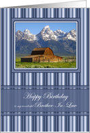 Barn Scene Happy Birthday for Brother In Law Card