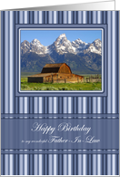 Barn Scene Happy Birthday for Father In Law Card