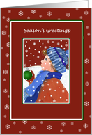 Primitive Folk Art Scene Christmas card