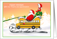 Humor Bus Driver Santa Christmas Cards