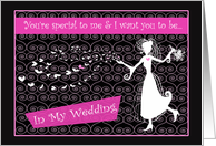 Will you be in my wedding? Invitations Soaring Hearts & Dancing Bride card