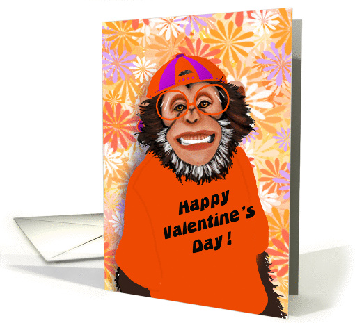 Humorous Monkey Valentine's Day card (326525)